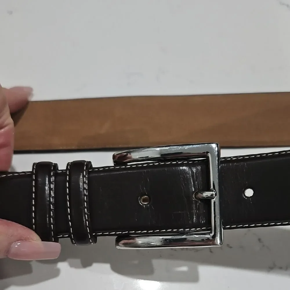 Cole Haan Black and Brown Leather Belt
